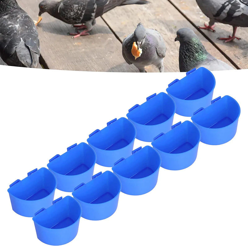 Jopwkuin Bird Feed, Waterproof Odorless Bird Feeding Watering Supplies Easy to Be Hung for Feed Pigeons Parrots, Cockatiels, Conures, Canaries, Finches, Budgies(Small Blue) Animals & Pet Supplies > Pet Supplies > Bird Supplies > Bird Cage Accessories > Bird Cage Food & Water Dishes Jopwkuin   