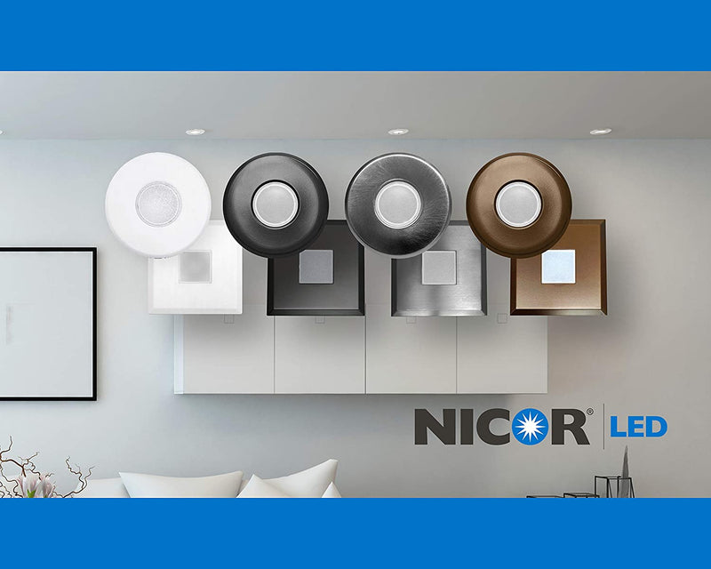 NICOR Lighting Surefit(V2) 5.2 In. round Ultra Slim Surface Mount LED Downlight in White, 4000K (DLF201204KWH) Home & Garden > Lighting > Flood & Spot Lights NICOR Lighting   
