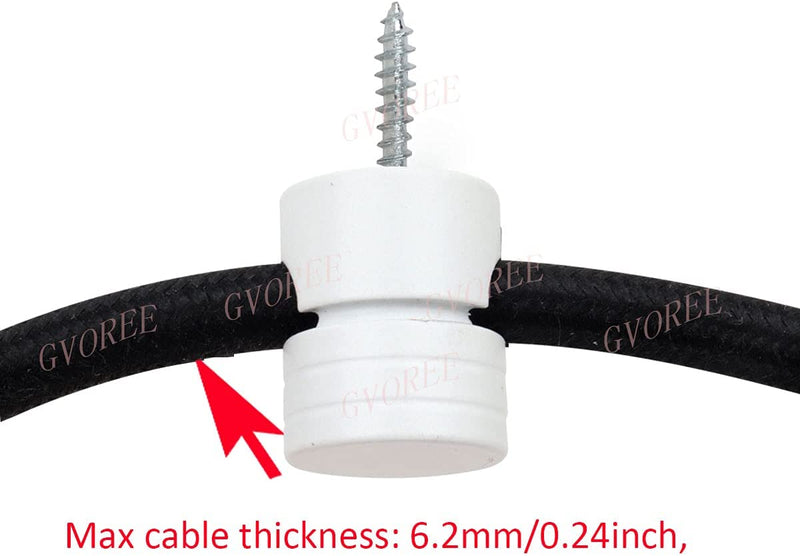 GVOREE Swag Hook for Chandelier Ceiling Lights Cable, Lamp Hook for Hanging Pendant Lighting Fixture,6 Pack White Modern Home & Garden > Lighting > Lighting Fixtures GVOREE   