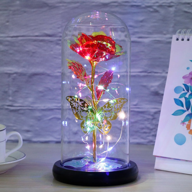Daruoand Gifts for Women Valentine'S Day Rose, Preserved Flowers Galaxy Rose with Led Lights Decorations, Best Gifts for Her, Wife, Girlfriend, Valentine Day, Mothers Day, Birthday Christmas Home & Garden > Decor > Seasonal & Holiday Decorations Daruoand   