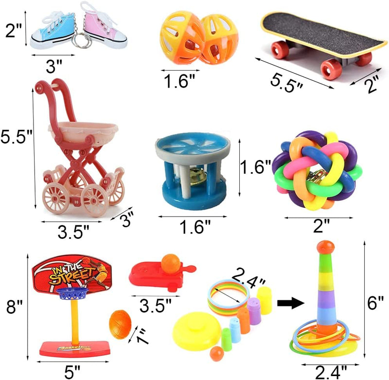 Bird Interactive Toys Parrot Puzzle Toy Trick Prop Learning Enrichment Toy for Conure Budgie Cockatiel Quaker Macaw African Grey Parakeets Finch Canary Cockatoo Lovebirds Skateboard Basketball Hoop Animals & Pet Supplies > Pet Supplies > Bird Supplies > Bird Toys Fejapa   