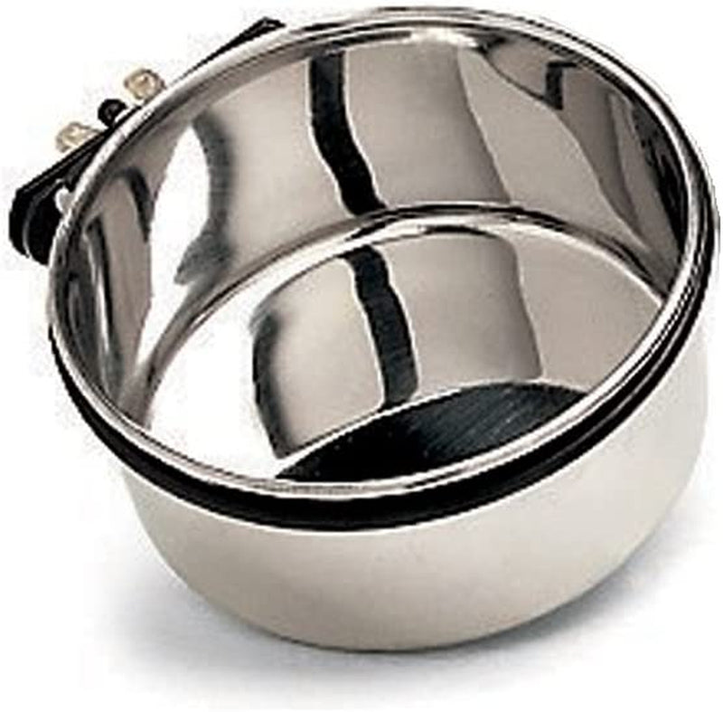 Ethical Pet Stainless Steel Coop Cup, Perfect Dog Bowls for Cages and Crates 10-Ounce Pet Food Bowl, Black, Small (6016) Animals & Pet Supplies > Pet Supplies > Bird Supplies > Bird Cage Accessories > Bird Cage Food & Water Dishes SPOT Ethical Products Clamp-On 30 Oz 