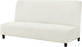 Subrtex Stretch Armless Sofa Slipcover Foldable Futon Cover Sofa Bed Washable Removable Furniture Protector (Celadon) Home & Garden > Decor > Chair & Sofa Cushions SUBRTEX Cream White  