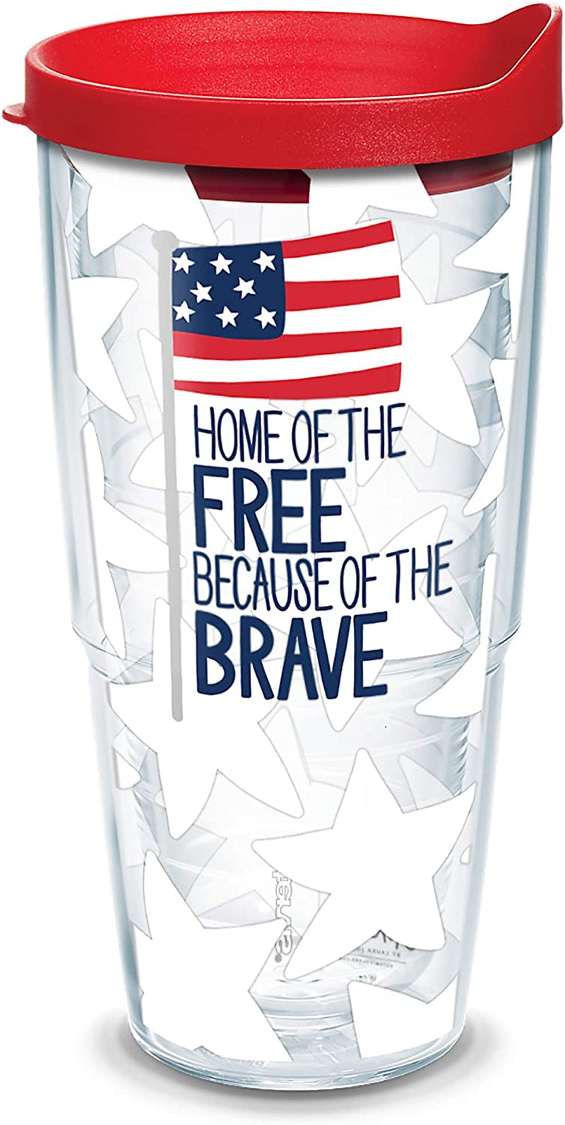 Tervis Coton Colors - Love Stripes Insulated Tumbler with Wrap and Red Lid, 16Oz, Clear Home & Garden > Kitchen & Dining > Tableware > Drinkware Tervis Home of the Free 24oz 