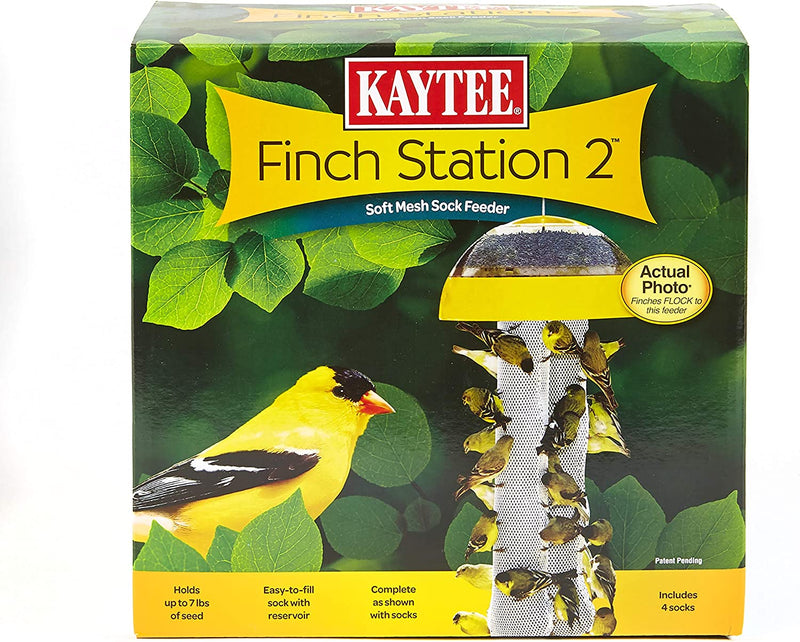 Kaytee Finch Feeder Yellow, 4 Socks Animals & Pet Supplies > Pet Supplies > Bird Supplies > Bird Cage Accessories > Bird Cage Food & Water Dishes Kaytee   