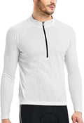 Catena Men'S Cycling Jersey Long Sleeve Shirt Running Top Moisture Wicking Workout Sports T-Shirt Sporting Goods > Outdoor Recreation > Cycling > Cycling Apparel & Accessories CATENA White Large 