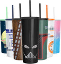Simple Modern Star Wars Character Insulated Tumbler Cup with Flip Lid and Straw Lid | Reusable Stainless Steel Water Bottle Iced Coffee Travel Mug | Classic Collection | 24Oz Boba Fett Bonds Home & Garden > Kitchen & Dining > Tableware > Drinkware Simple Modern Star Wars: Darth Vader 24oz Tumbler 