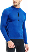 Catena Men'S Cycling Jersey Long Sleeve Shirt Running Top Moisture Wicking Workout Sports T-Shirt Sporting Goods > Outdoor Recreation > Cycling > Cycling Apparel & Accessories CATENA Blue XX-Large 