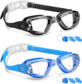 Elimoons Kids Swim Goggles for Child Teen Boys Age 6-15, anti Fog No Leak-2Pack Sporting Goods > Outdoor Recreation > Boating & Water Sports > Swimming > Swim Goggles & Masks Elimoons F.clear Blue+clear Black  