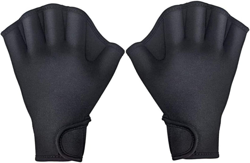 Eaarliyam Aquatic Gloves, Swimming Training Webbed Swim Gloves for Adult Children Aquatic Fitness Water Resistance Training Black M Sporting Goods > Outdoor Recreation > Boating & Water Sports > Swimming > Swim Gloves Eaarliyam Small  