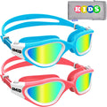 Kids Swim Goggles, OMID 2 Packs Comfortable Polarized Swimming Goggles Age 6-14 Sporting Goods > Outdoor Recreation > Boating & Water Sports > Swimming > Swim Goggles & Masks OMID A2-polarized Blue Gold + Polarized Pink Gold  
