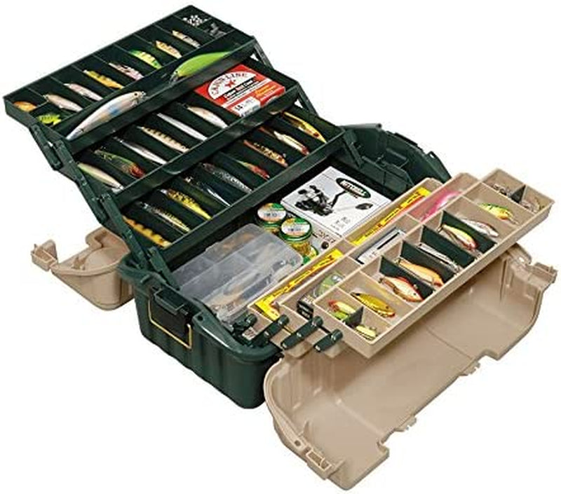 Frabill Plano Hip Roof Tackle Box W/6 Trays - Green/Sandstone Sporting Goods > Outdoor Recreation > Fishing > Fishing Tackle Frabill   