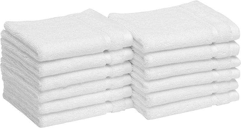 Cotton Bath Towels, Made with 30% Recycled Cotton Content - 2-Pack, White Home & Garden > Linens & Bedding > Towels KOL DEALS White Washcloths 