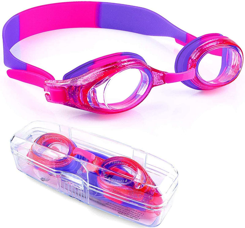 Itoobe Kids Goggles, Swimming Goggles for Childs Kids Boys Adults Men Waterproof Goggles for Age 3-16 Sporting Goods > Outdoor Recreation > Boating & Water Sports > Swimming > Swim Goggles & Masks iToobe Purple  