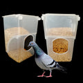 Automatic Pigeon Quail Bird Feeder Parrot No Mess Feeder Cage Accessories Supplies for Parakeet Canary Cockatiel Finch Animals & Pet Supplies > Pet Supplies > Bird Supplies > Bird Cage Accessories > Bird Cage Food & Water Dishes BUAKAW-X one hole  