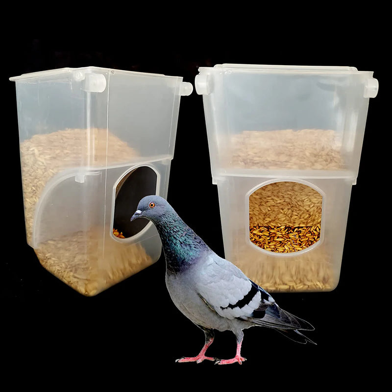 Automatic Pigeon Quail Bird Feeder Parrot No Mess Feeder Cage Accessories Supplies for Parakeet Canary Cockatiel Finch Animals & Pet Supplies > Pet Supplies > Bird Supplies > Bird Cage Accessories > Bird Cage Food & Water Dishes BUAKAW-X one hole  