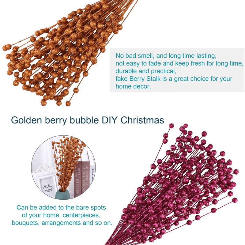 SHIJIESM Fake Berries Stems Decorate Pistachios for Christmas Ornament Decoration Party Photography Supplies Flower Arrangement  Shijiesm   
