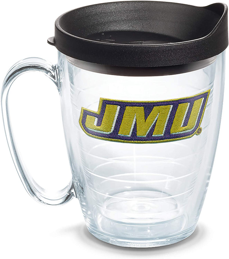 Tervis Made in USA Double Walled James Madison University JMU Dukes Insulated Tumbler Cup Keeps Drinks Cold & Hot, 24Oz - Black Lid, Primary Logo Home & Garden > Kitchen & Dining > Tableware > Drinkware Tervis Primary Logo 16oz Mug - Black Lid 
