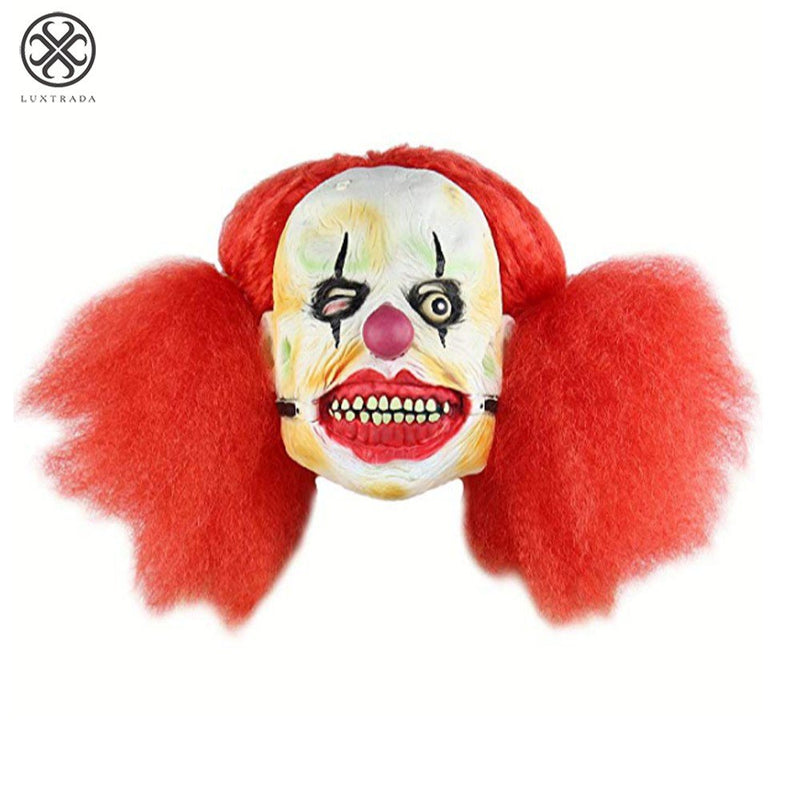 Luxtrada Clown Mask Scary Latex Mask Halloween Decoration Props Costume Party Cosplay for Mens Women and Kids Apparel & Accessories > Costumes & Accessories > Masks Luxtrada   