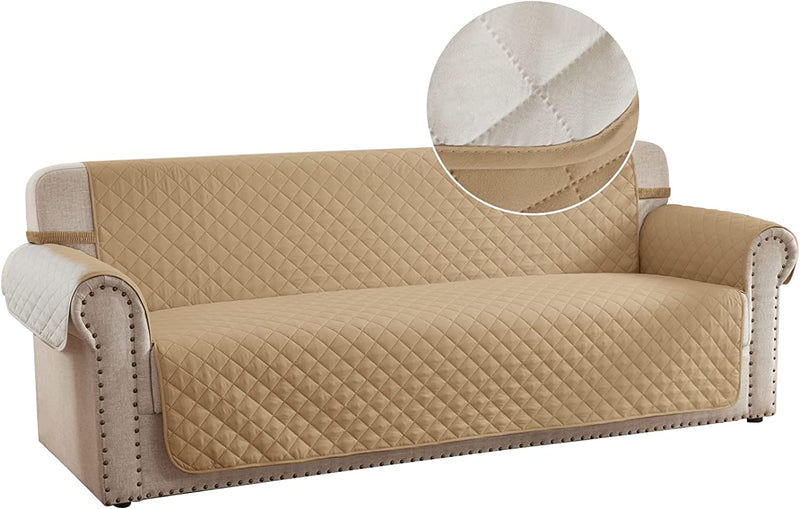 RHF Reversible Sofa Cover, Couch Covers for Dogs, Couch Covers for 3 Cushion Couch, Couch Covers for Sofa, Couch Cover, Sofa Covers for Living Room,Sofa Slipcover,Couch Protector(Sofa:Chocolate/Beige)