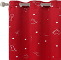 LORDTEX Dinosaur and Star Foil Print Blackout Curtains for Kids Room - Thermal Insulated Curtains Noise Reducing Window Drapes for Boys and Girls Bedroom, 42 X 84 Inch, Grey, Set of 2 Panels Home & Garden > Decor > Window Treatments > Curtains & Drapes LORDTEX Red 42 x 63 inch 