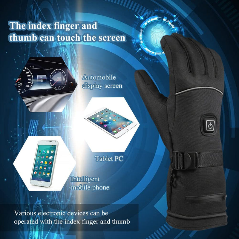 Dsstyles Electric Heated Gloves for Men and Women, Finger and Hand Warmers, Winter Waterproof Touchscreen Gloves for Cycling Motorcycle Hiking Skiing Skating Fishing Hunting and Outdoor Work(Xl) Sporting Goods > Outdoor Recreation > Boating & Water Sports > Swimming > Swim Gloves DSstyles   
