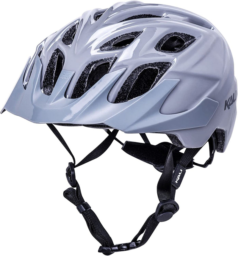 Kali Protectives Chakra Solo Bicycle Helmet; Mountain In-Mould Mountain Bike Helmet Equipped with an Integrated Visor; Dial Fit Closure System; with 21 Vents Sporting Goods > Outdoor Recreation > Cycling > Cycling Apparel & Accessories > Bicycle Helmets Kali Protectives Solo Solid Gloss Gray Large/X-Large 