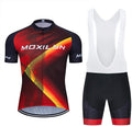 MOXILYN Mens Cycling Jersey MTB Clothes Cycling Kit Bike Shirts and Cycling Bibs Short with 20D Gel Pad Biking Clothing Set Sporting Goods > Outdoor Recreation > Cycling > Cycling Apparel & Accessories MOXILYN Q16s-set 4X-Large 