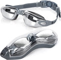 RIOROO Swim Goggles, Swimming Goggles No Leaking Anti-Fog for Women Men Adult Youth Sporting Goods > Outdoor Recreation > Boating & Water Sports > Swimming > Swim Goggles & Masks RIOROO Mirrored Gray  