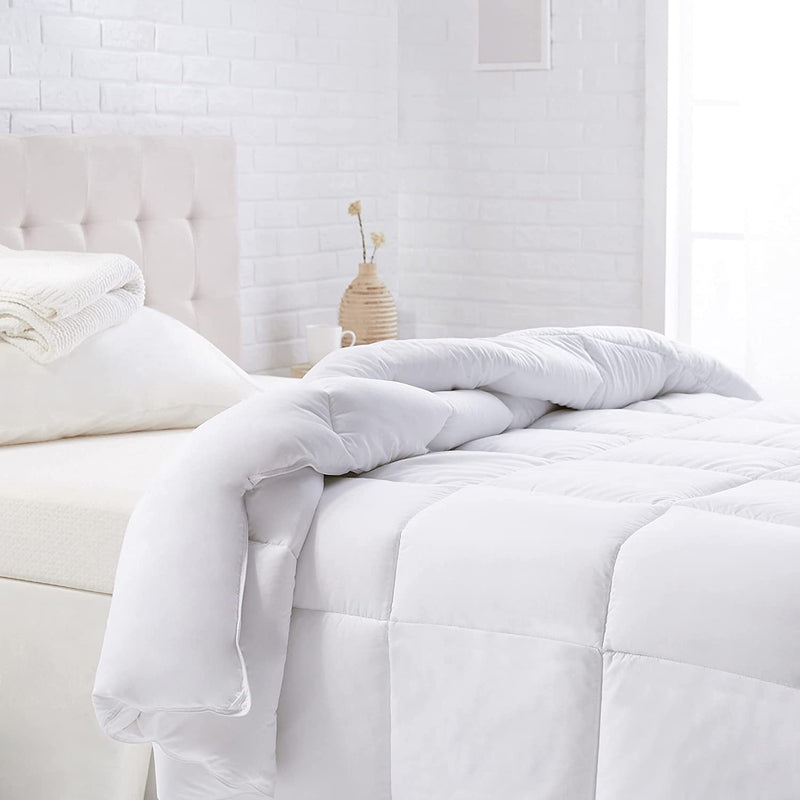 down Alternative Bedding Comforter Duvet Insert - Full / Queen, White, All-Season