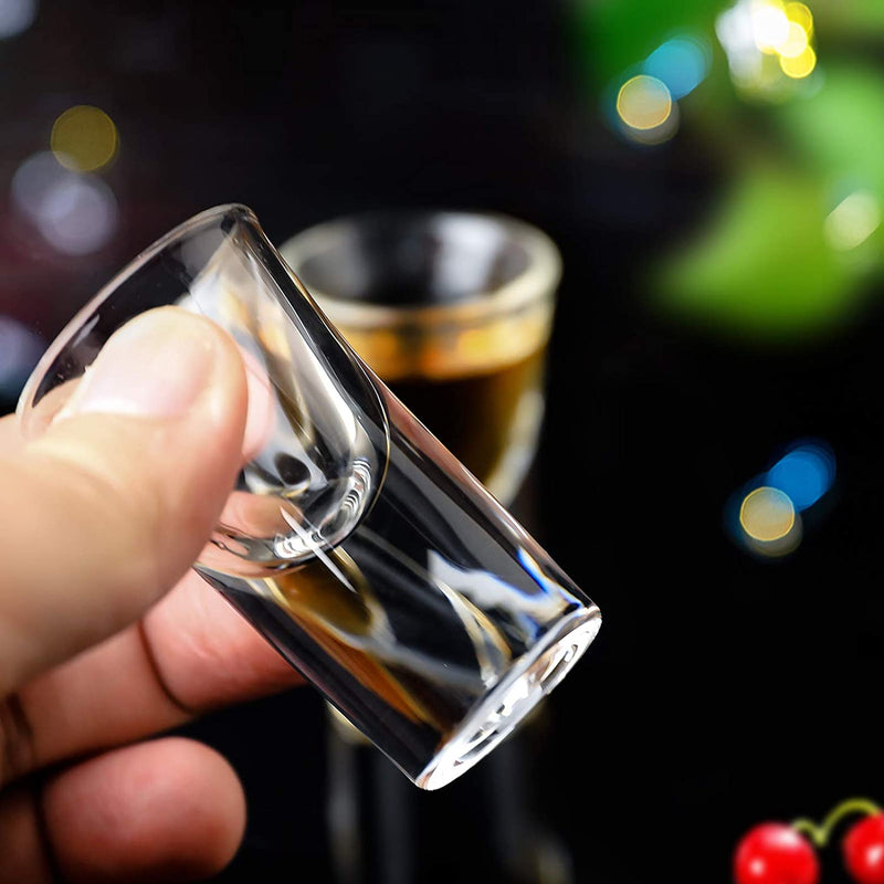 Gift Set-Shot Glasses and Holder Mini Shot Glasses Set 0.5Oz/15Ml Set of 12 Shot Glass Stand Tray Thick Base Clear Glass for Party Club Bar Home Restaurant Kitchen Barware Glassware Drinking Tool Home & Garden > Kitchen & Dining > Barware Supwinnet   