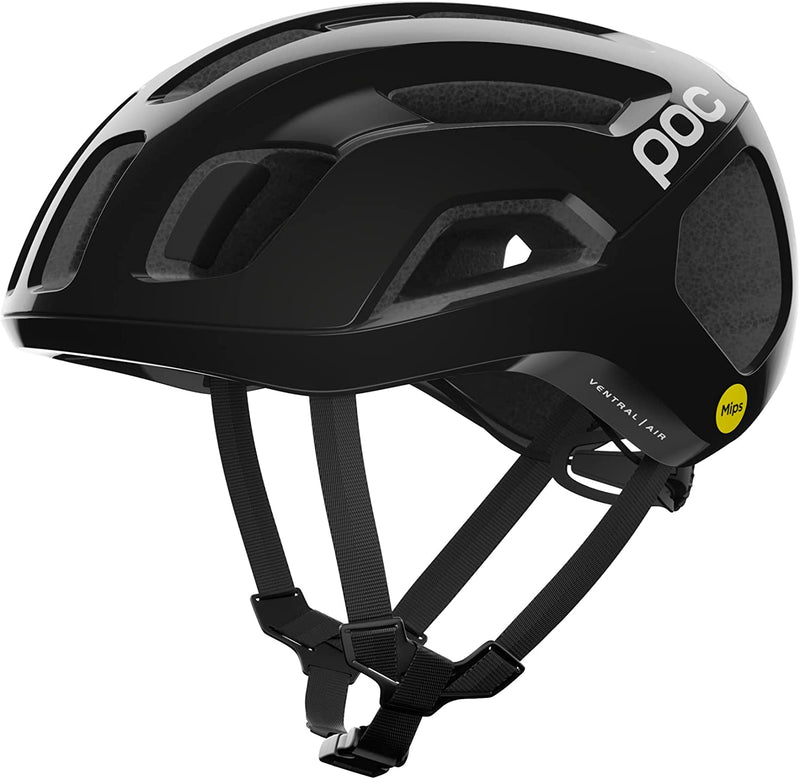 POC, Ventral Air MIPS Road Cycling Helmet with Performance Cooling Sporting Goods > Outdoor Recreation > Cycling > Cycling Apparel & Accessories > Bicycle Helmets POC Uranium Black M/54-60cm 
