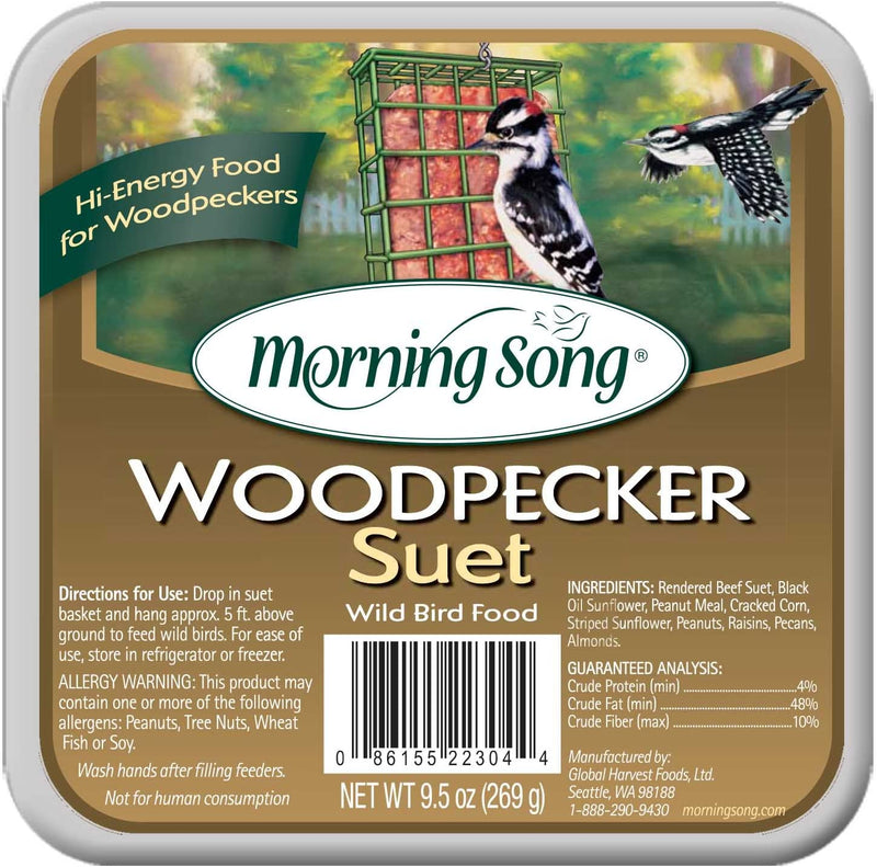 Morning Song 11454 Sunflower Suet Wild Bird Food, 9-Ounce Animals & Pet Supplies > Pet Supplies > Bird Supplies > Bird Food Morning Song Woodpecker  