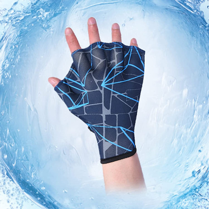 Porfeet Swim Gloves Aquatic Fitness Water Resistance Training, Elastic Swimming Hand Fins Flippers Finger Webbed Gloves Paddle Water Supply Accessories Sporting Goods > Outdoor Recreation > Boating & Water Sports > Swimming > Swim Gloves porfeet   