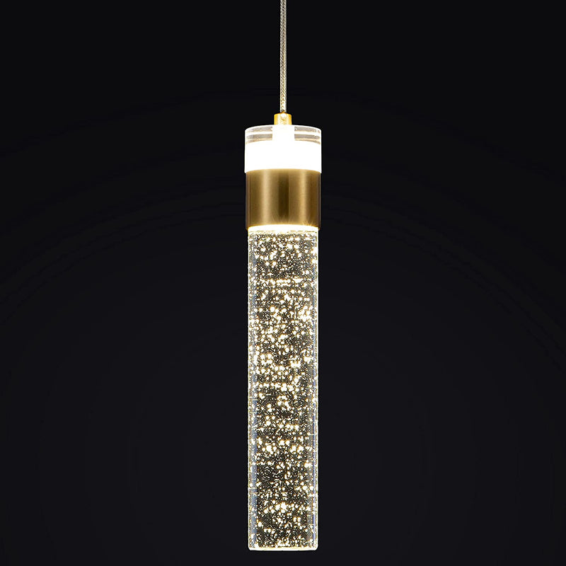 CCYCOL Gold Pendant Light Crystal Pendant Light Fixtures for Kitchen Island Lighting 4000K LED Modern Adjustable Chandelier Hanging Bubble Pendant Lighting Home & Garden > Lighting > Lighting Fixtures CCYCOL   