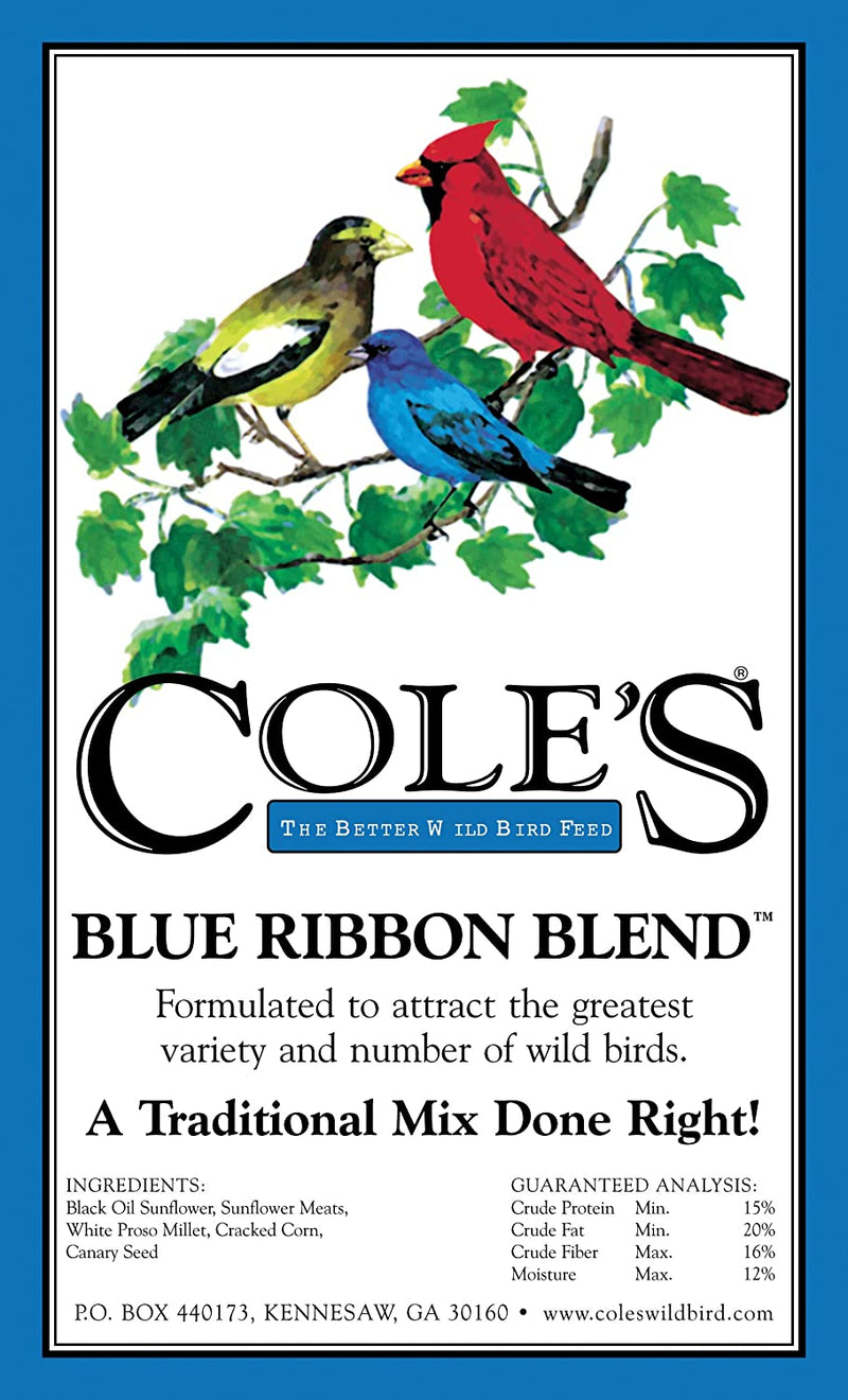 Cole'S BR20 Blue Ribbon Blend Bird Seed, 20-Pound Animals & Pet Supplies > Pet Supplies > Bird Supplies > Bird Food Cole's Wild Bird   
