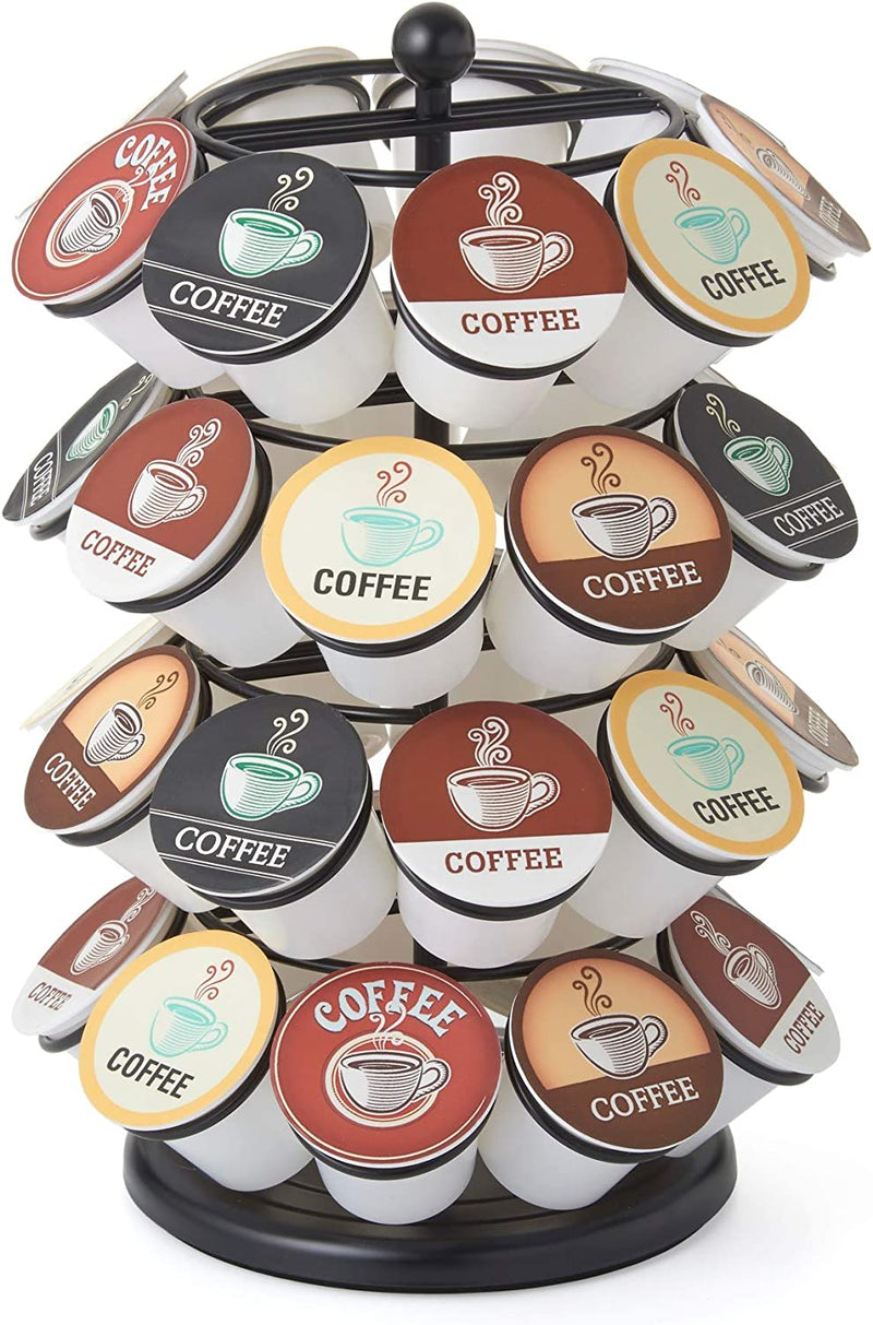 Nifty Coffee Pod Carousel – Compatible with K-Cups, 35 Pod Pack Storage, Spins 360-Degrees, Lazy Susan Platform, Modern Black Design, Home or Office Kitchen Counter Organizer Home & Garden > Household Supplies > Storage & Organization NIFTY 36 Pod Capacity | Black  