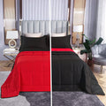 SOULOOOE Oversized California King plus Comforter 120X120 Extra Large King Size Quilts 3 Pieces Lightweight Reversible down Alternative Bedspreads for All Season with 8 Corner Tabs Blanket Grey Home & Garden > Linens & Bedding > Bedding > Quilts & Comforters SOULOOOE Black/Red Oversized King Plus 