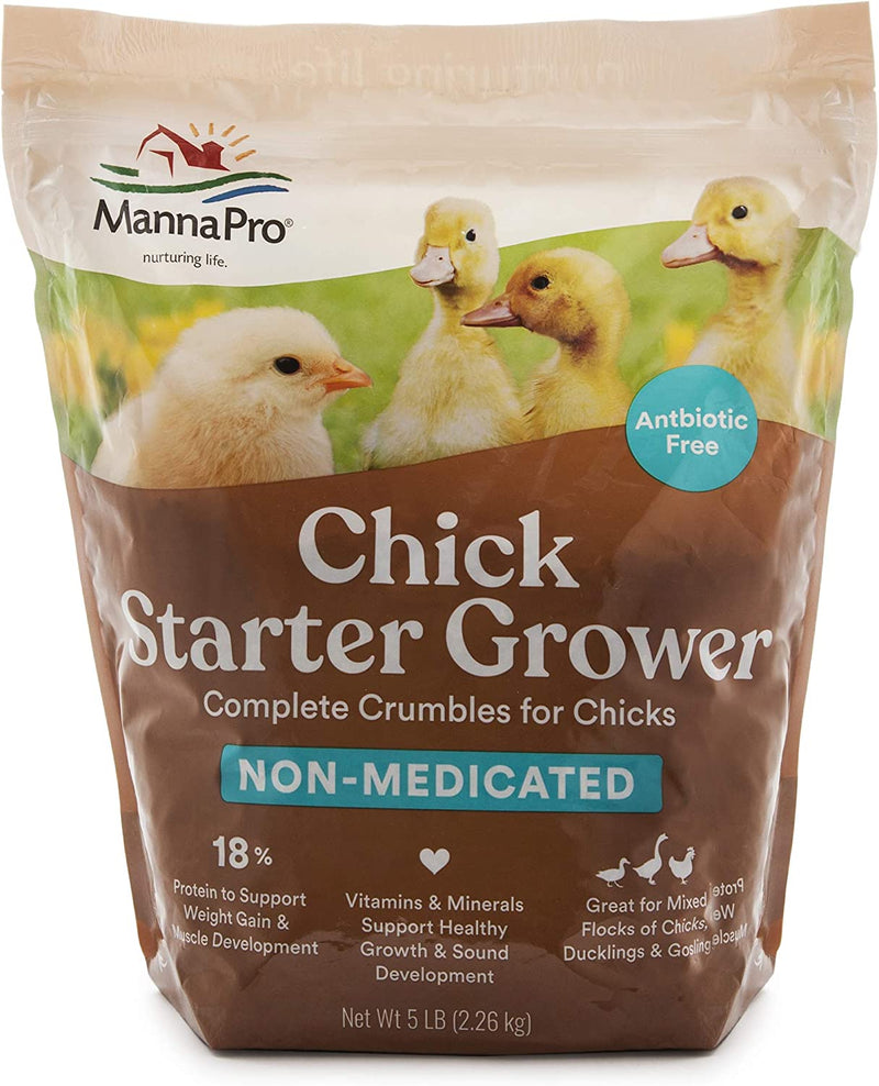 Manna Pro Organic Starter Crumble Complete Feed | Made with 19% Protein, USDA & Non-Gmo | 5 Pounds Animals & Pet Supplies > Pet Supplies > Bird Supplies > Bird Food Manna Pro- Pets Non-Medicated Chick Starter Grower 5 Pound (Pack of 1) 