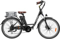 Jasion Heybike Cityscape Electric Bike 350W Electric City Cruiser Bicycle-Up to 40 Miles- Removable Battery, Shimano 7-Speed and Dual Shock Absorber, 26" Electric Commuter Bike for Adults Sporting Goods > Outdoor Recreation > Cycling > Bicycles Jasion Dark  
