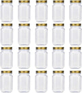 Novelinks 16 Ounce Clear Plastic Jars Containers with Screw on Lids - Refillable round Empty Plastic Slime Storage Containers for Kitchen & Household Storage - BPA Free (20 Pack) Home & Garden > Decor > Decorative Jars novelinks Gold 20 Pack 16 Ounce 
