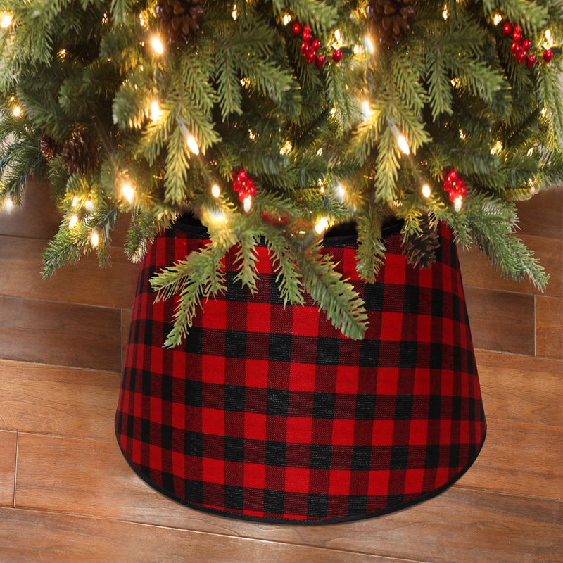Holiday Time Red & Black Buffalo Check Stand Band™ Christmas Tree Collar Home & Garden > Decor > Seasonal & Holiday Decorations > Christmas Tree Skirts Dyno Seasonal Solutions, LLC   