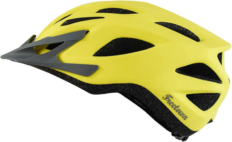 Freetown Revlr Bike Helmet | Secure, Dial Fit, EPS, Impact Protection, 23 Vents, Fidloc Magnetic Buckles, Integrated Chin Pad | Adults, Commuters, Urban Riders, Solid Colors Sporting Goods > Outdoor Recreation > Cycling > Cycling Apparel & Accessories > Bicycle Helmets Freetown Yellow Adult (58-63cm) 