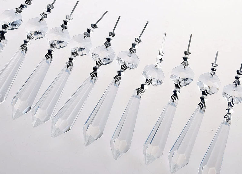 H&D HYALINE & DORA 20PCS 55Mm Clear Chandelier Icicle Crystal Prisms Lamp Decoration Home & Garden > Lighting > Lighting Fixtures > Chandeliers H&D Crystal Manufacture CO.,LTD   