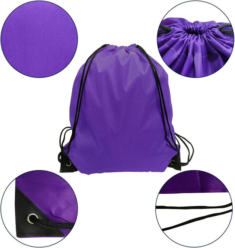 Drawstring Backpack Bulk Nylon Drawstring Bag String Backpack Bulk for Gym Party Trip School 12 Colors Home & Garden > Household Supplies > Storage & Organization GoodtoU   