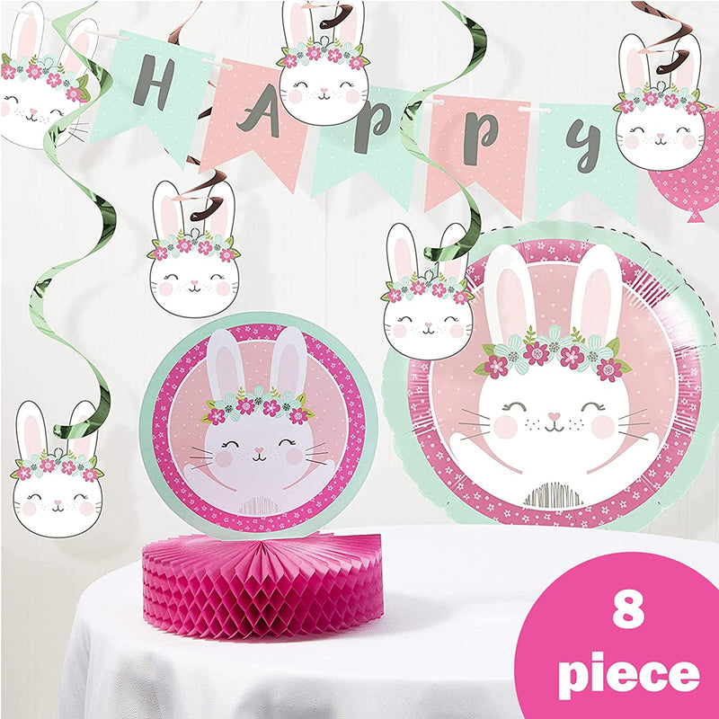 Bunny Party Birthday Decorations Kit Home & Garden > Decor > Seasonal & Holiday Decorations Creative Converting   