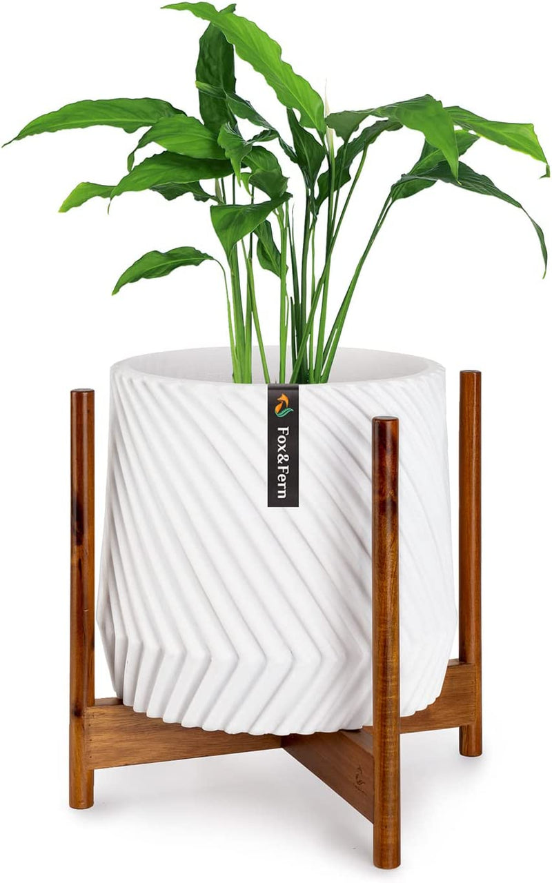 Fox & Fern Mid Century Modern Plant Stand, Plant Stand Indoor, Indoor Plant Stand, Plant Stands for Indoor Plants, Plant Holder, Corner Plant Stand - excluding Plant Pot - Acacia Wood - Fits 10" Pot Sporting Goods > Outdoor Recreation > Fishing > Fishing Rods Fox & Fern Acacia Fits 15" Pot 