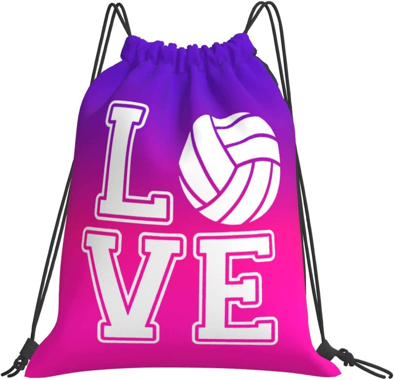 Dance Drawstring Backpack Fashion Travel Sport Gym Bags for Youth Girls Boys One Size Home & Garden > Household Supplies > Storage & Organization Braytow Volleyball 1 One Size 