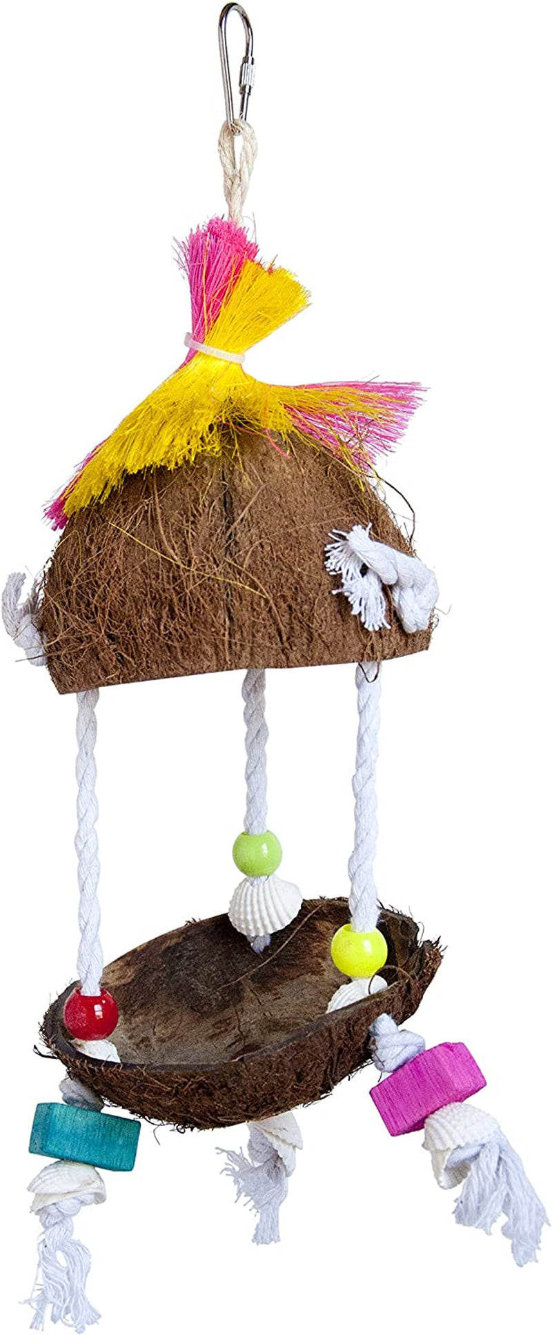 Prevue Pet Products Tropical Teasers Tiki Hut Bird Toy, Multicolor Animals & Pet Supplies > Pet Supplies > Bird Supplies > Bird Toys TopDawg Pet Supply   