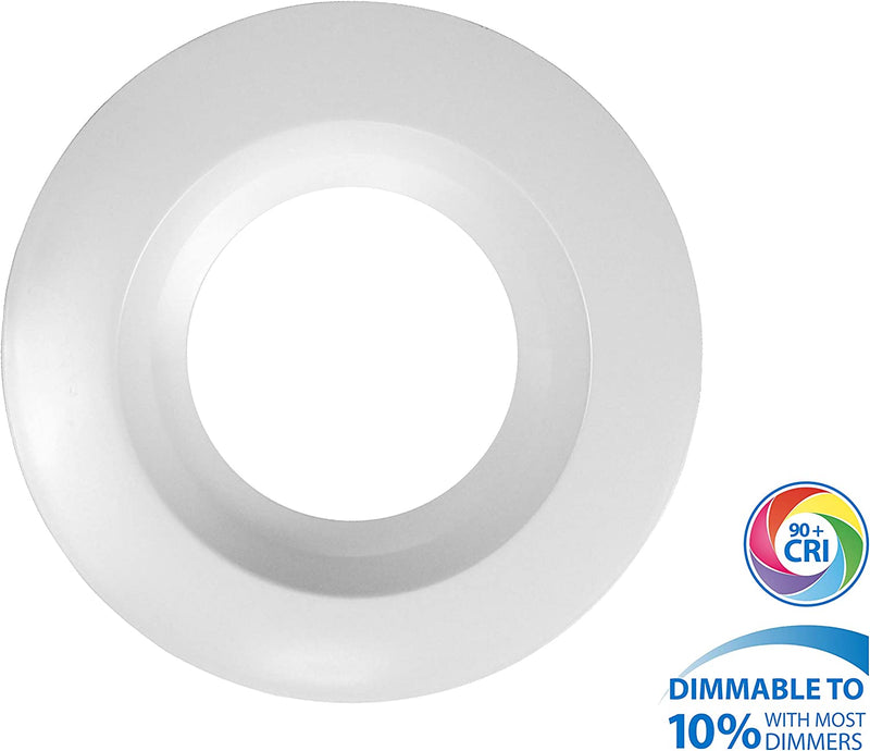 NICOR Lighting DCR562121205KWH Dcr56(V2) High-Output 1200 Lumen Recessed LED Downlight, 5/6, White
